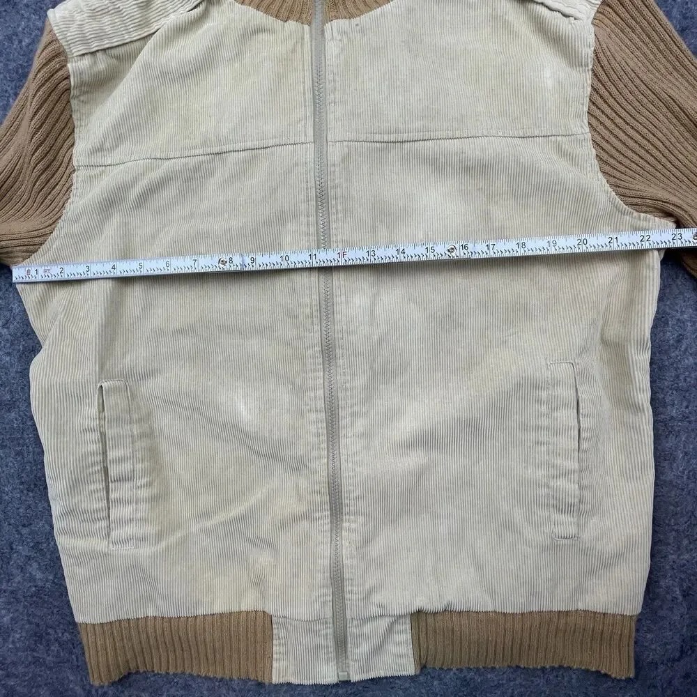 Vintage Angelo Litrico Sweater Mens Extra Large Corduroy Knit Jacket Grandpa‎ - Picture 5 of 5